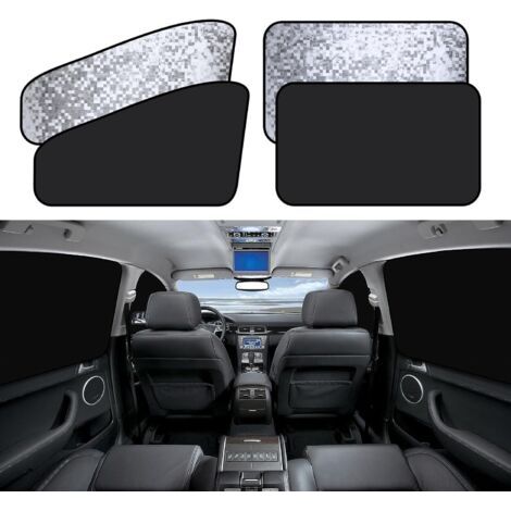 Pare Soleil Voiture - Rideau Voiture pour Bloquer Les Rayons UV et la Chaleur, Magnétique, pour Fenêtre Latérale, 4pcs (1/5)