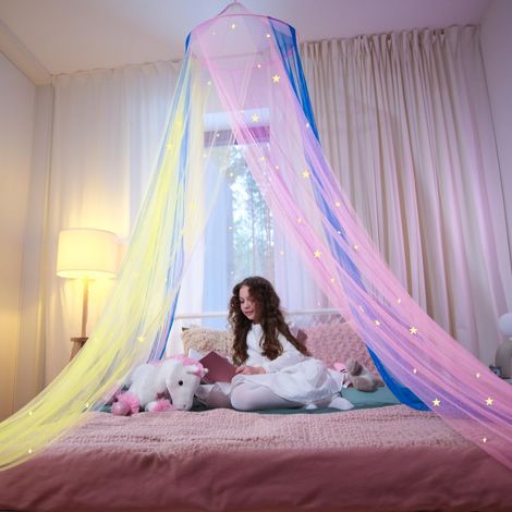 Moustiquaire pour lit anti-insectes en dôme, moustiquaire, moustiquaire couleur arc-en-ciel, 602501250cm, Auvent (1/5)