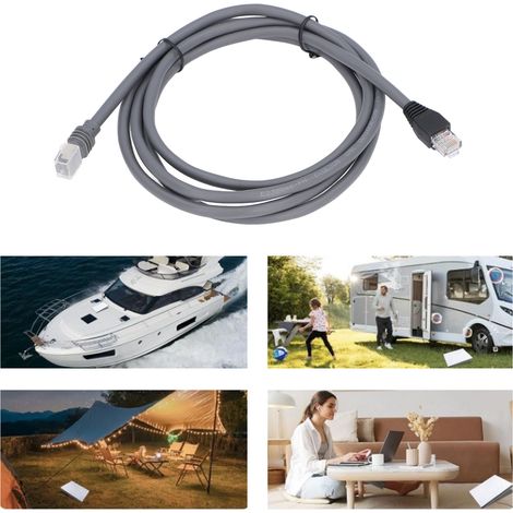 Ethernet-Verlängerungskabel mit High-Speed-Kristallsteckern, wasserabweisend, Mini-Rechteck-Satellitenantenne, 5 m, PVC-Material