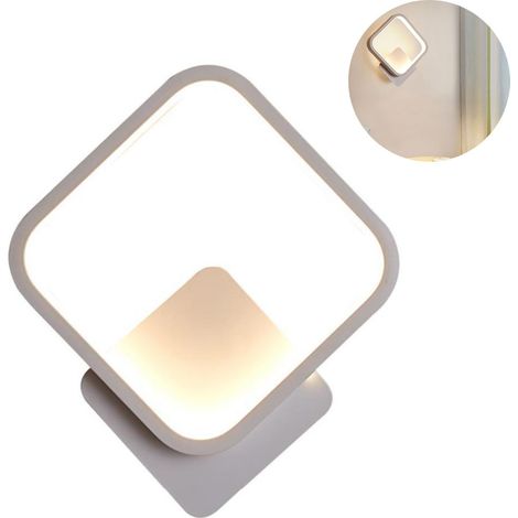 Applique murale intérieure LED carrée spot 12W pour salon, chambre, couloir, cage d'escalier, lampe de chevet décorative (1/5)
