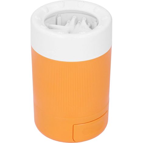 Nettoyeur de pattes pour chiens semi-automatique et portable, gobelet de lavage pour pattes de chats et de chiens, orange (1/5)