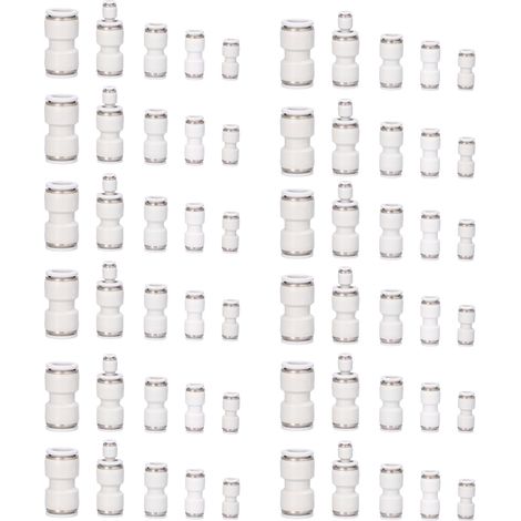 Raccord rapide droit pour tube PU blanc, diamètres PU4 PU6 PU8 PU10 PU12 PU16, connecteur droit à passage direct (1/5)