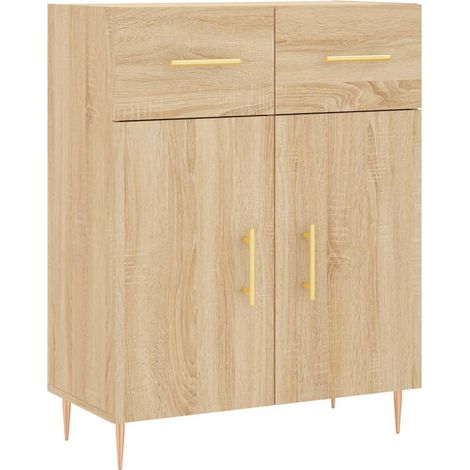 Aparador cómoda mueble de almacenaje organizador para cocina salón salón Sonoma 695 x 34 x 90 cm madera de ingeniería marrón 020031667 (1/5)
