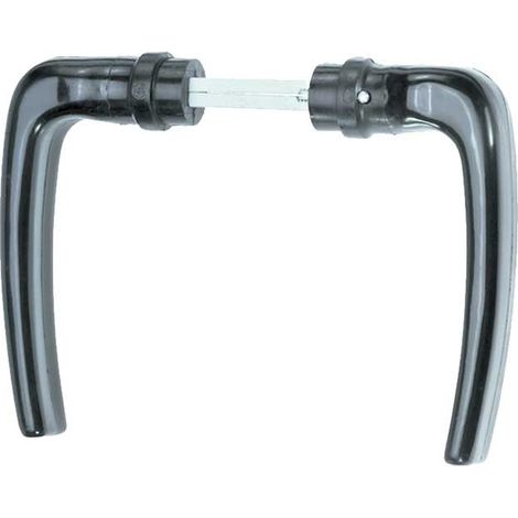 Gah-Alberts 654047 Poignées pour portes grillagées en aluminium espacement porte poignée 50 mm longueur 115 mm Noir (1/2)