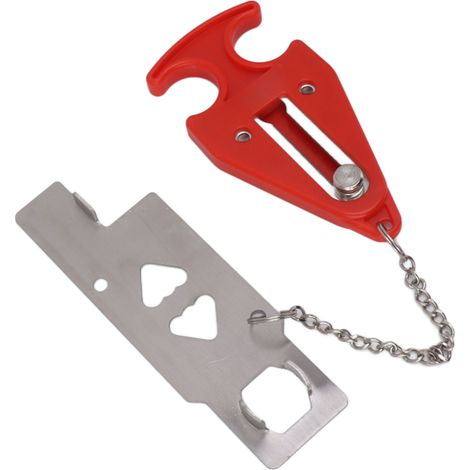 Serrure de sécurité pour porte de voyage en PP et fer inoxydable, facile à installer, pour appartements et dispositifs de sécurité de porte. (1/5)