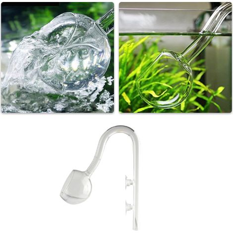 Salida de tubo de vidrio para filtros externos con plantas – Diámetro exterior del tubo: 17 mm – Forma semicircular (1/5)