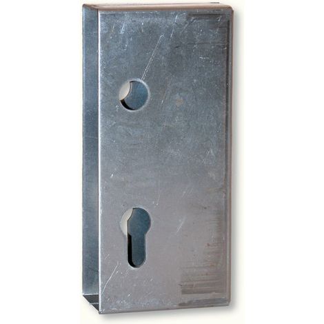Boitier couvre serrure pour tube de 50x50mm - Hauteur 172mm Longueur 80mm - Acier zingué - DECO FER FORGE
