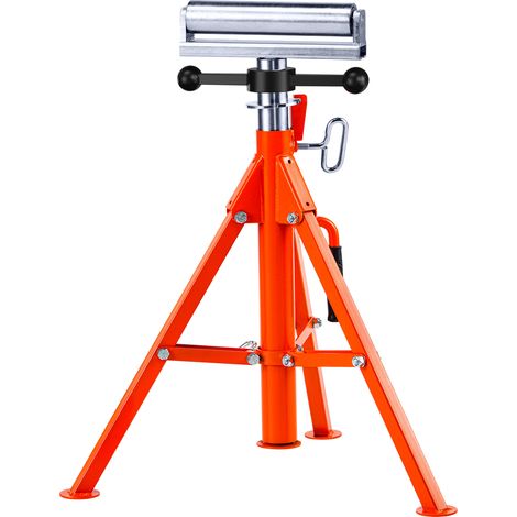 VEVOR Cavalletto Portatubi Capacita di Carico max. 1134kg Supporto a Rulli Pieghevole Altezza Regolabile 700-1320 mm in Acciaio 45 con Base Stabile per Accogliere Tubi Pannelli Diametro Fino a 305mm