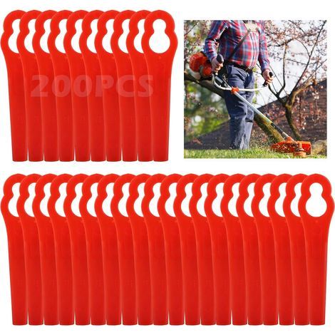 Lames de rechange, lames de tondeuse en plastique, accessoires pour tondeuses à gazon à batterie - 200 lames (1/5)