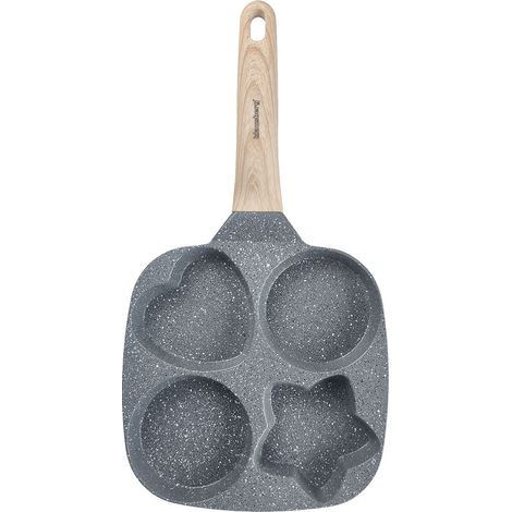Teglia in marmo 4 in 1 per pancake, uova e frittelle, 18 cm, GRIGIO, KLAUSBERG KB-7808 (1/4)