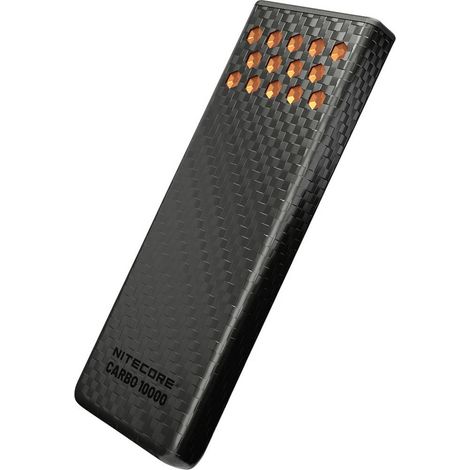 NiteCore NC-CARBO10000G2-O Powerbank (batterie supplémentaire) 10000 mAh Pass-Through Charging Li-Io