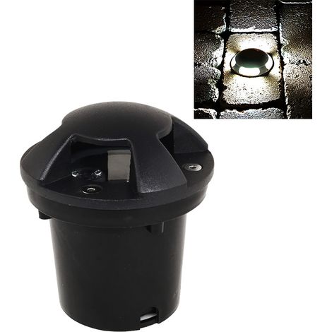 Faretto LED 3W calpestabile da incasso pavimento IP65 4 fasci FE26-3W-4Luce Fredda 6400k (1/5)