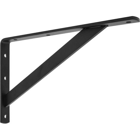 Consoles d'étagère renforcées charge lourde 523 - 150 kg - Profondeur 295 x hauteur 200 - noir - INTERGES.COM (1/2)