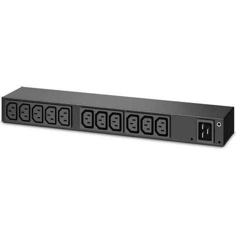 PDU básica para rack NetShelter de APC, Zero U, monofásica, 3,3 kW, 100-240 V 20 A o 200-240 V 16 A, 13 salidas C13, entrada C20 (1/2)