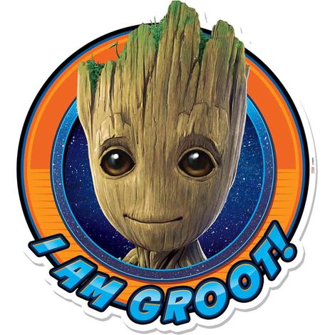 Blason mural en carton Marvel Gardiens de la Galaxie Je s'appelle Groot 73 cm (1/3)