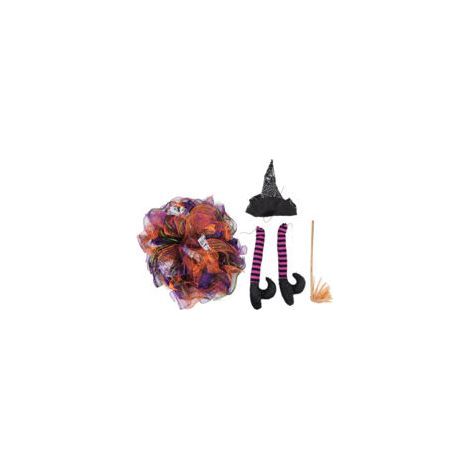Couronne de sorcière pour Halloween, décorations de porte délicates pour maison hantée et fête (1/5)