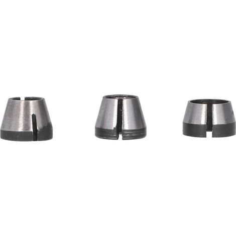 Set di 6 adattatori per pinze di serraggio per fresatrice in acciaio al carbonio (6 mm, 6,35 mm e 8 mm) con dado per fresatrice per rifilatura (1/5)