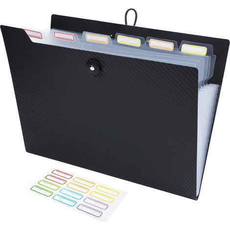 Trieur 7 Compartiments A4, Trieur Document Avec Étiquettes Pochette Plastique A4 Plusieurs Compartiments, Rangement Des Papiers, Documents Et Présentations,pour Bureau, école, Maison (1/5)
