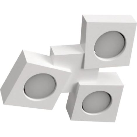 Plafoniera gesso lampadari bartalini gnikcolb 3 plap14 gx53 led verniciabile