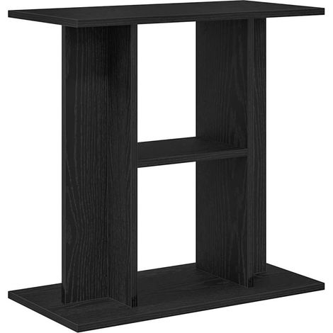 Support d'aquarium en chêne noir 60 x 30 x 60 cm Bois d'ingénierie