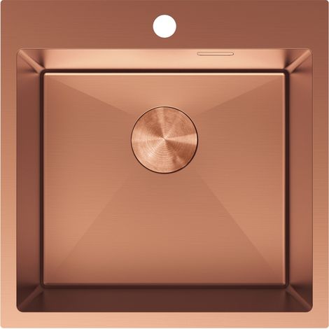 Mexen Solix évier en acier 1 bac 500 x 500 mm, cuivre - 6407501000-65 (1/5)