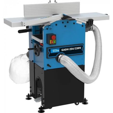 Güde – Raboteuse-dégauchisseuse 1800W – Largeur de rabotage 254mm – Vitesse d'avance 8m/min – Évacuation des copeaux Ø 74mm