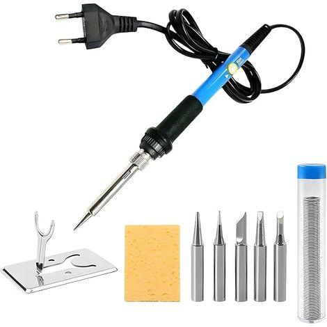 9 Pcs Soldering Iron Kit 60W Adjustable 392-842°F Welding Soldering (1/5)