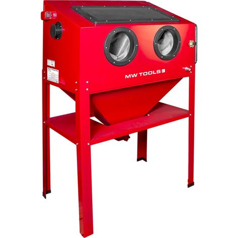 Cabine de sablage professionnelle 220 L – Pression de travail 2 à 5 bars – Débit d'air 230 L/min – Pour petits ateliers et pièces métalliques – Metal Works (1/6)