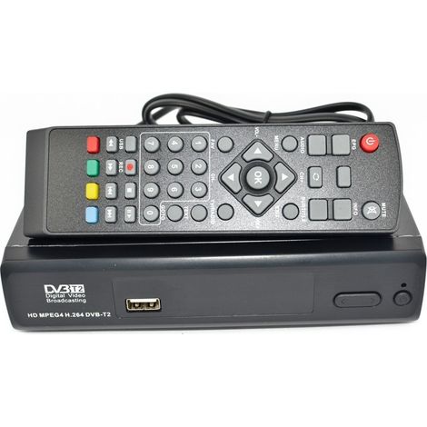 Trade Shop - DECODER DIGITAL TERRESTRISCH RECEIVER HDMI 1080P 3D TV DVB-T2 USB FERNBEDIENUNG - (1/5)