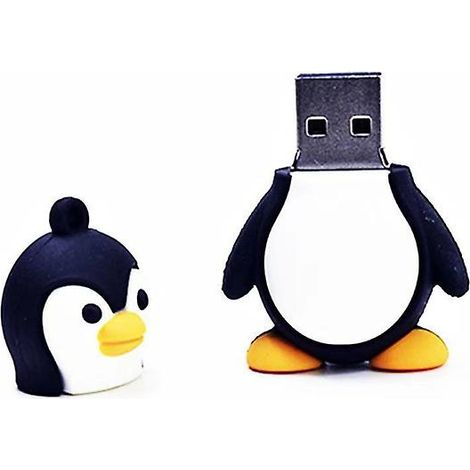 Niedlicher und trendiger USB-Stick mit Pinguin-Motiv aus Silikon, 16 GB (1/5)