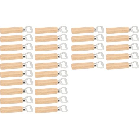 Ouvre-Bouteille Bière Portable Poignée Bois Inox – Cuisine Salle à Manger Fête 30pcs (1/4)