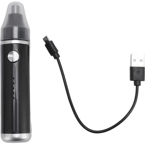 Tondeuse à poils d'oreilles et de nez, utilisable sur peau sèche ou humide, silencieuse et rechargeable. Coupe-poils pour sourcils, barbe, oreilles et nez. (1/5)