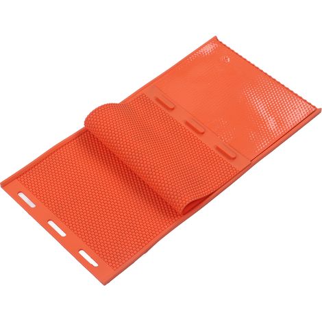 Lot de 2 moules à cire d'abeille de 5,4 mm d'épaisseur, pliables en silicone, pour l'apiculture (couleur orange). (1/5)