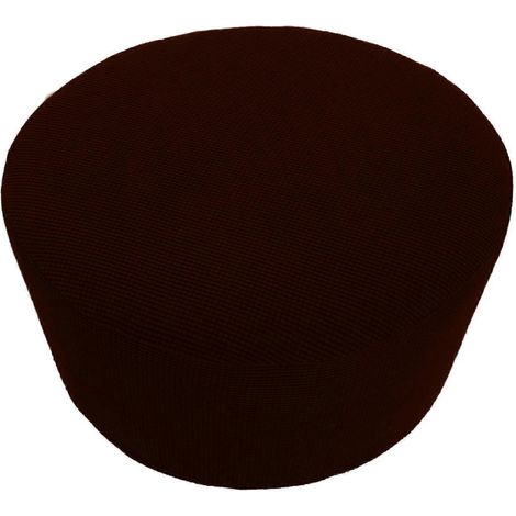Housse de pouf ronde extensible pour repose-pieds et canapé, compatible avec les chambres à coucher, blanche (1/5)