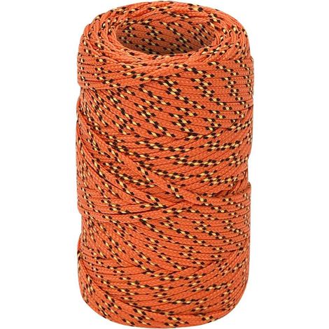 vidaXL Cuerda de barco polipropileno naranja 2 mm 25 m (1/2)