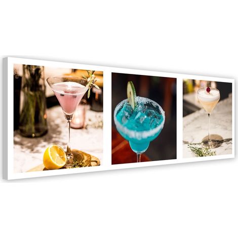 Tableau sur toile Boissons cocktail colorées Panorama 90x30 (1/5)