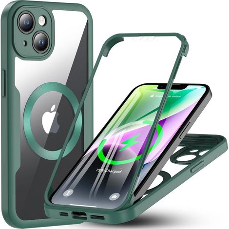 Coque intégrale MagSafe pour iPhone 14 6,1 pouces avec protection écran et caméra (1/5)