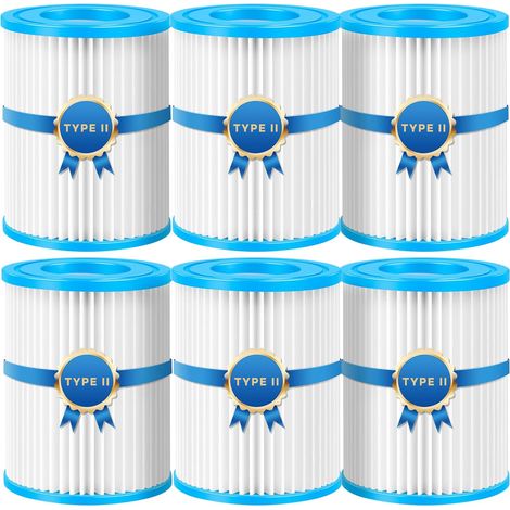 Filter Typ II für 58094, Filter größe 2 geeignet für Steel pro Frame Pool, Familien-Pool,aufblasbarer Pool-Filter (6 Stück) (1/5)