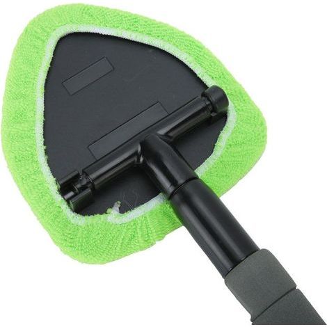 BelleRise - Scheibenreiniger - 180° verstellbarer Mikrofaserkopf - Ausziehbar von 223 bis 375 mm - Für Fahrzeuginnen- und -außenreinigung (1/5)