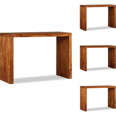 Konsolentisch Massivholz mit Honigfarbener Politur 110x40x76 cm - Holztisch - Wohnzimmermöbel - Beistelltisch - Konsole - Esszimmertisch (1/5)