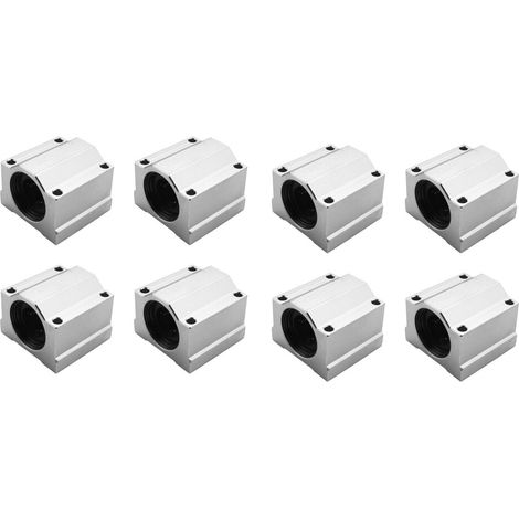 Adatto per 8 guide di supporto per cuscinetti di movimento lineare in alluminio SC20UU da 20 mm, idonee per lavorazioni CNC.