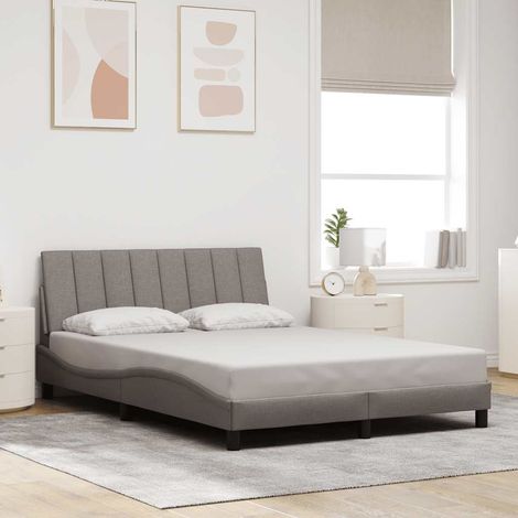 Estructura de cama sin colchón Hanko tela gris taupe 120x200 cm vidaXL (1/5)