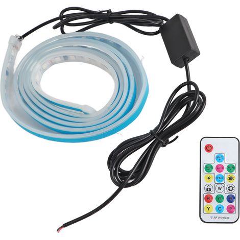 Bande LED flexible pour voiture - 1.8m, RGB, télécommande - Éclairage décoratif universel 12V 5W pour capot (1/5)