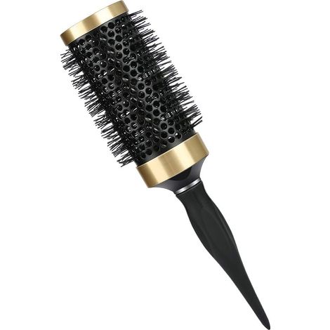 Brosse à cheveux à poils ronds Ceramic Brosse à cheveux brosse à soie nylon brosse à cheveux oblique brosse à cheveux rond brosse pour le séchage, le curling, le coiffage et le lissage, (1/3)