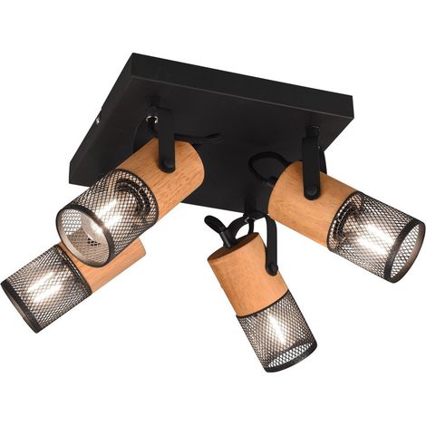 Plafoniera da Interno a LED in Metallo Nero Opaco (1/2)