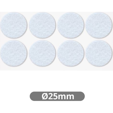 Set 8 fieltros adhesivos redondos Ø25mm Blanco GSC 003802752 (1/3)