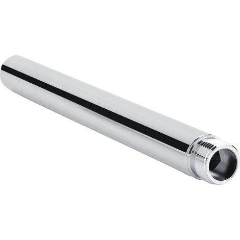 Barre de douche ronde 20 cm en acier inoxydable 201 chromé, rallonge de pommeau, accessoire salle de bain, tuyau de fixation mural (1/5)
