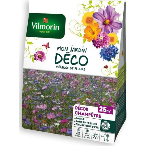 Décor Champêtre - 25 m² - Mélange de fleurs Vilmorin