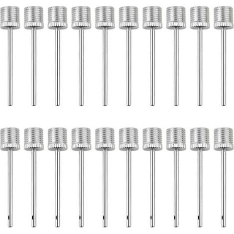 Ball Pump Needles, 20 Pcs Stainless Steel Pump Needles, Ball Inflation Needles for Basketball, Volleyball, Football, Rugby (1/4)