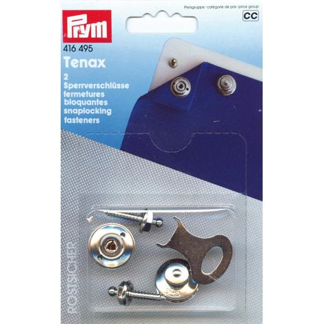Tenax fermetures d'arret 20mm laiton argenté (Par 5) (1/2)